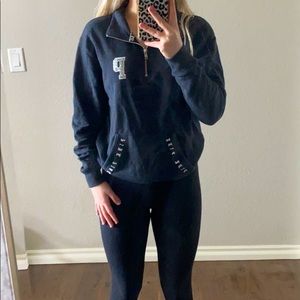 a long sleeve half zip from pink